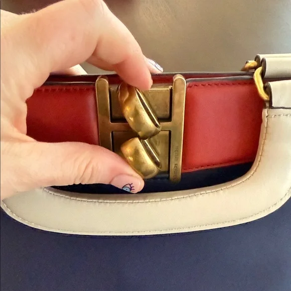 Henri Bendel Blue and burnt orange Tote Bag - Picture 8 of 8